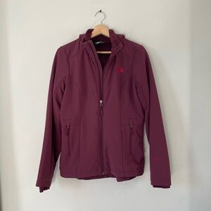 The North Face Burgundy Women's Fleece Lined Windfall Jacket